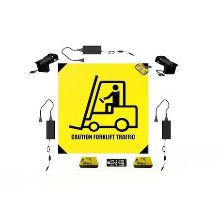 Ergomat Double Smart Sensor Combo: Vehicle Detection Sensor & 24in LED Sign Combo ERGO-IWS-SSTx2-R-24-D-COMBO